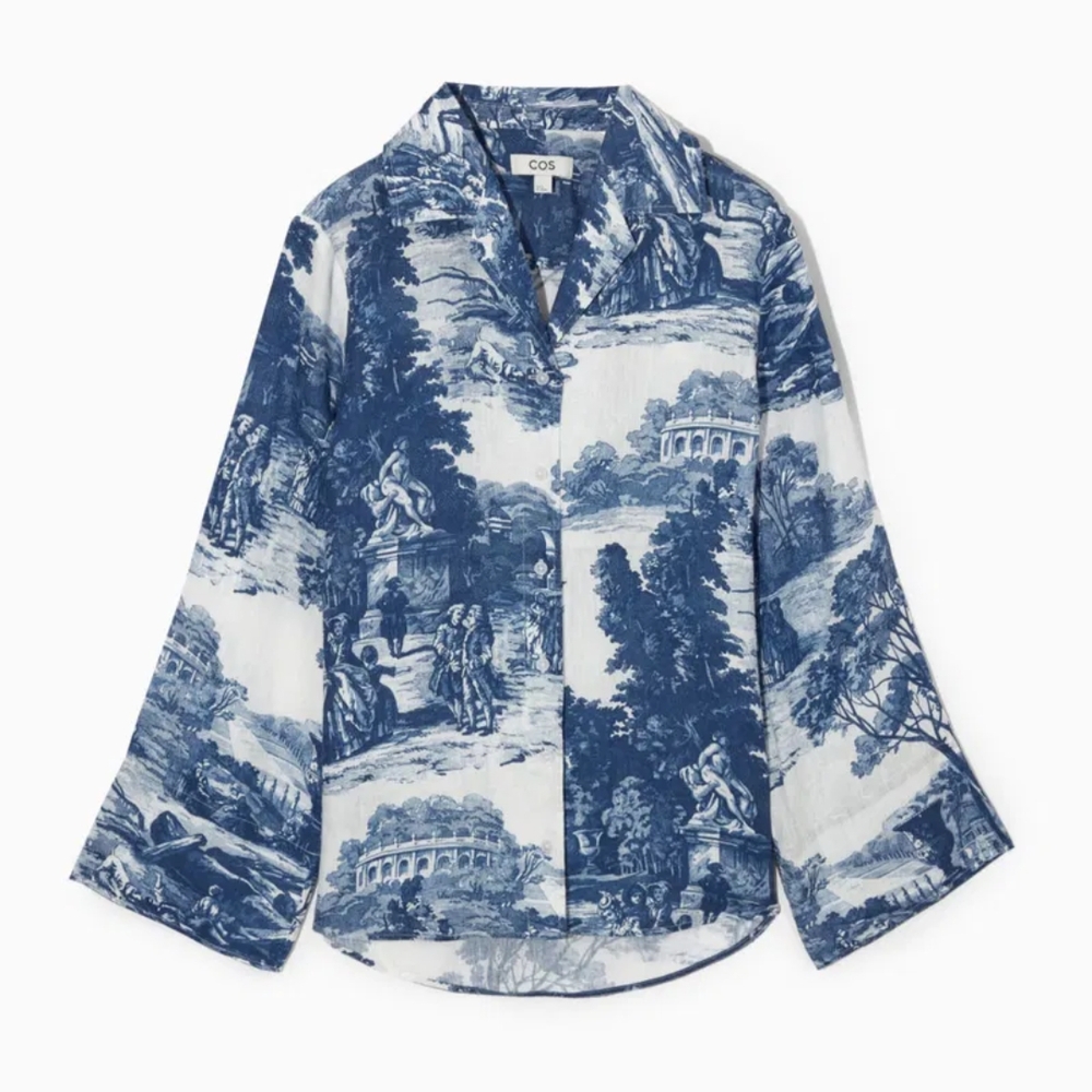 Stunning COS French Toile 100% Linen Shirt Sz 38